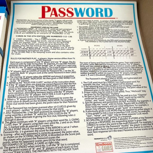 Retro Password Game - 2010 - 6th Edition - Picture 3 of 8